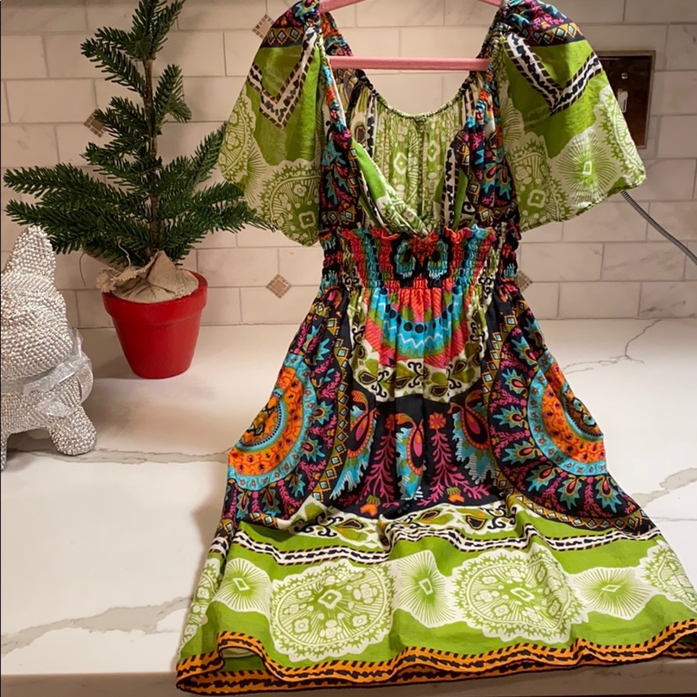 GIRLS TRIBAL PRINT DRESS OR TOP - Picture 1 of 5